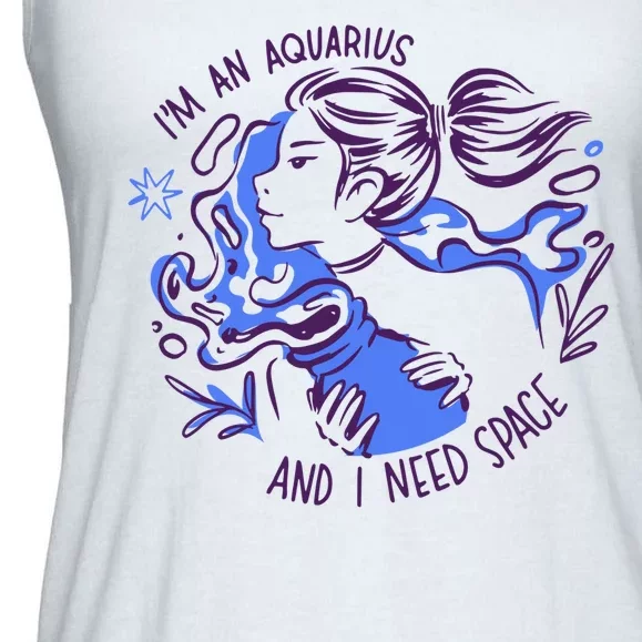 Aquarius Need Space Female Ladies Essential Flowy Tank