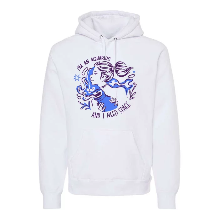 Aquarius Need Space Female Premium Hoodie