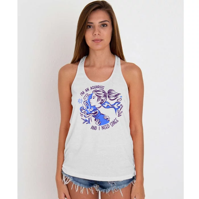 Aquarius Need Space Female Women's Knotted Racerback Tank