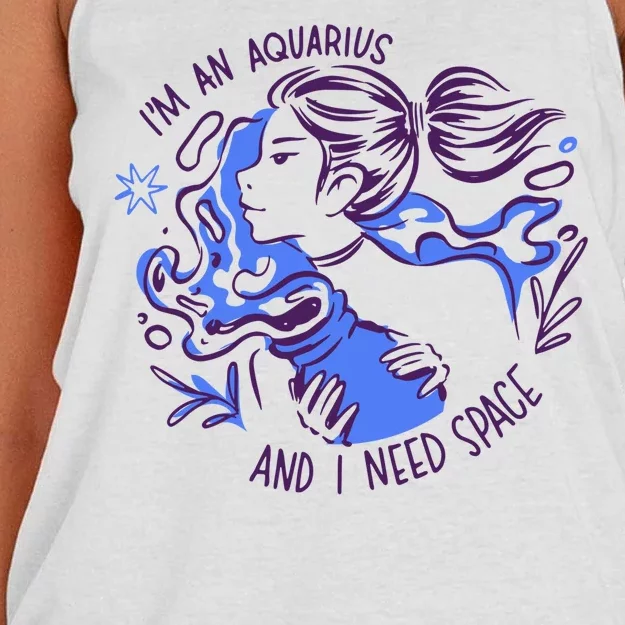 Aquarius Need Space Female Women's Knotted Racerback Tank