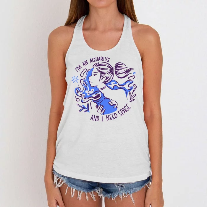 Aquarius Need Space Female Women's Knotted Racerback Tank