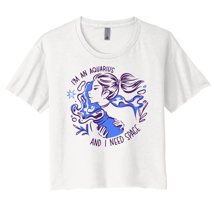 Aquarius Need Space Female Women's Crop Top Tee