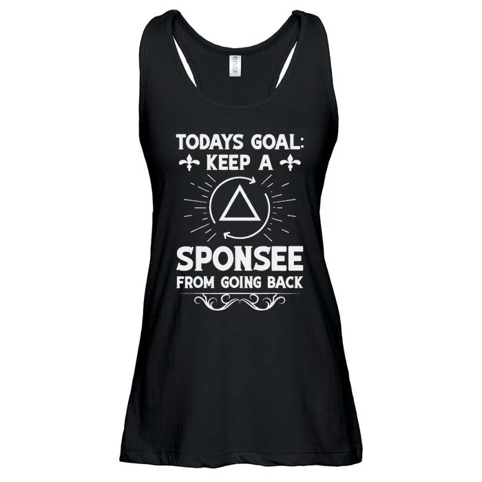 Aa Na Sponsor Alcoholics Anonymous Sobriety Anniversary Ladies Essential Flowy Tank