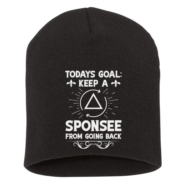 Aa Na Sponsor Alcoholics Anonymous Sobriety Anniversary Short Acrylic Beanie