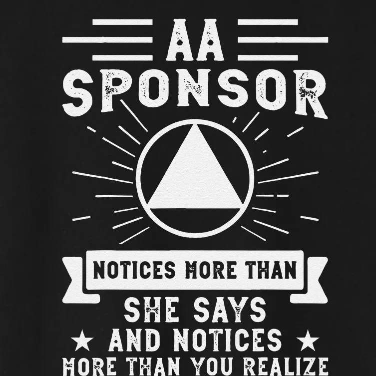 Aa Na Sponsor Alcoholics Anonymous Aa Na Sponsee Women's Crop Top Tee