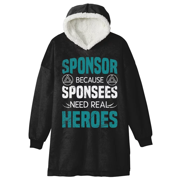 Aa Na Sponsor Aa Sobriety Clean Sober Alcoholics Anonymous Hooded Wearable Blanket