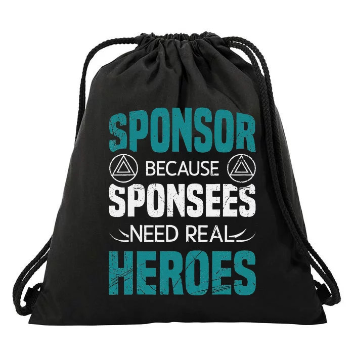 Aa Na Sponsor Aa Sobriety Clean Sober Alcoholics Anonymous Drawstring Bag