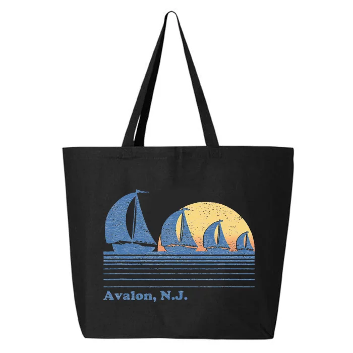 Avalon NJ Sailboat Vintage 80s Sunset 25L Jumbo Tote