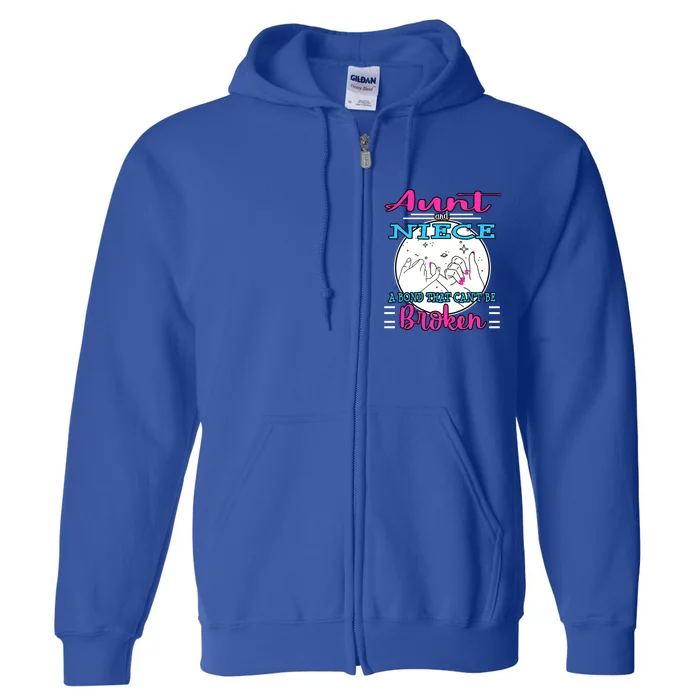 Aunt Niece Sentital Gift Bond Baptism Christmas Present Cool Gift Full Zip Hoodie