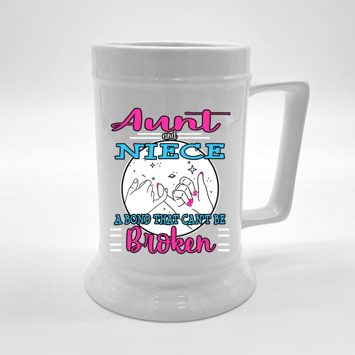 Aunt Niece Sentital Gift Bond Baptism Christmas Present Cool Gift Front & Back Beer Stein