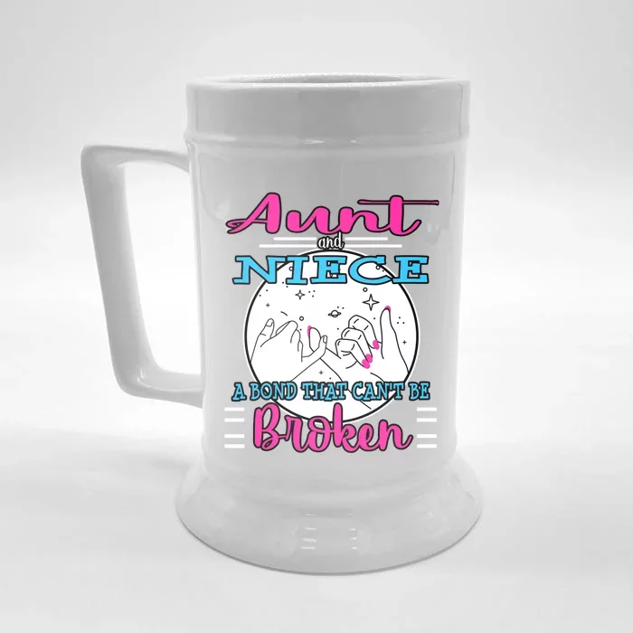 Aunt Niece Sentital Gift Bond Baptism Christmas Present Cool Gift Front & Back Beer Stein