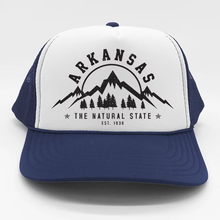 Arkansas Natural State Est 1836 Mountains Nature Gift Trucker Hat