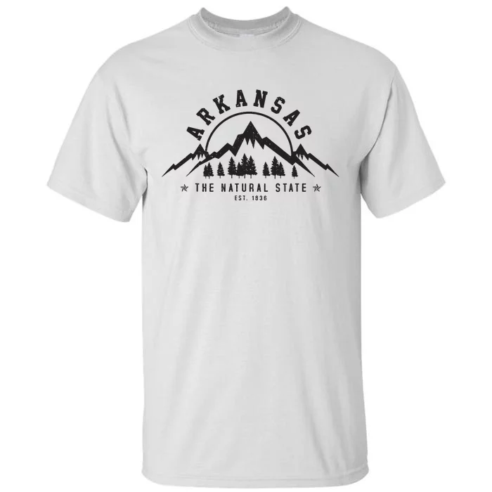 Arkansas Natural State Est 1836 Mountains Nature Gift Tall T-Shirt