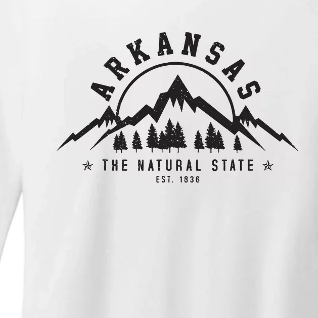 Arkansas Natural State Est 1836 Mountains Nature Gift Womens CVC Long Sleeve Shirt