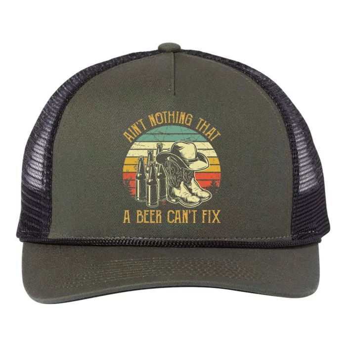 Aint Nothing That A Beer Cant Fix Country Music Retro Rope Trucker Hat Cap