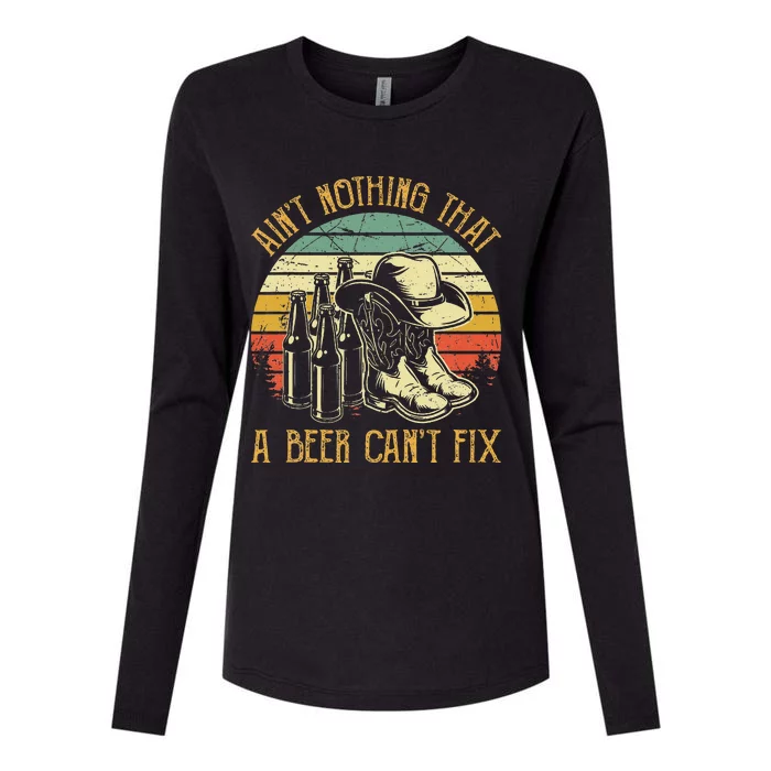 Aint Nothing That A Beer Cant Fix Country Music Womens Cotton Relaxed Long Sleeve T-Shirt