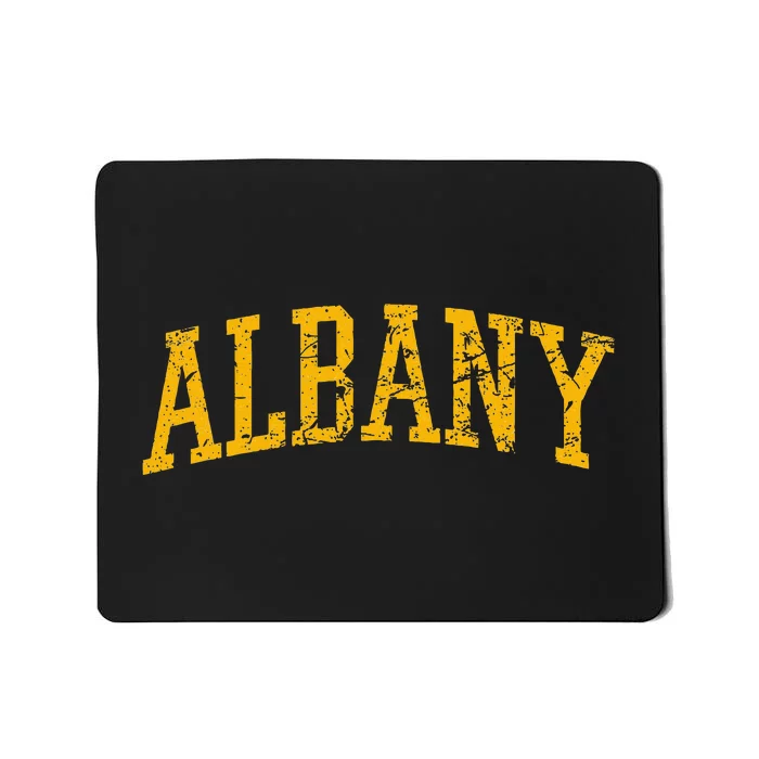 Albany Ny Throwback Design Vintage Worn Mousepad