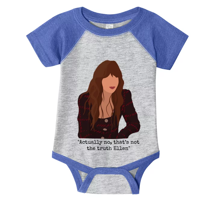 Actually No That’S Not The Truth Ellen Infant Baby Jersey Bodysuit