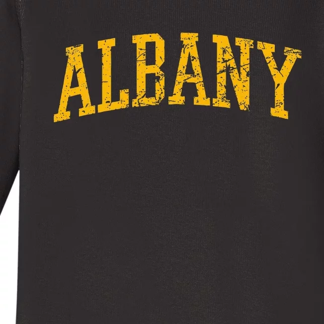 Albany Ny Throwback Baby Long Sleeve Bodysuit