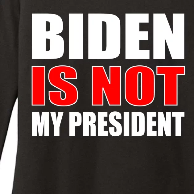 Anti Biden Is Not My President Womens CVC Long Sleeve Shirt