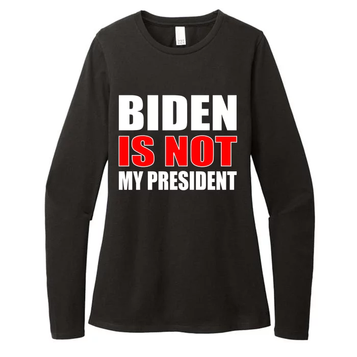 Anti Biden Is Not My President Womens CVC Long Sleeve Shirt