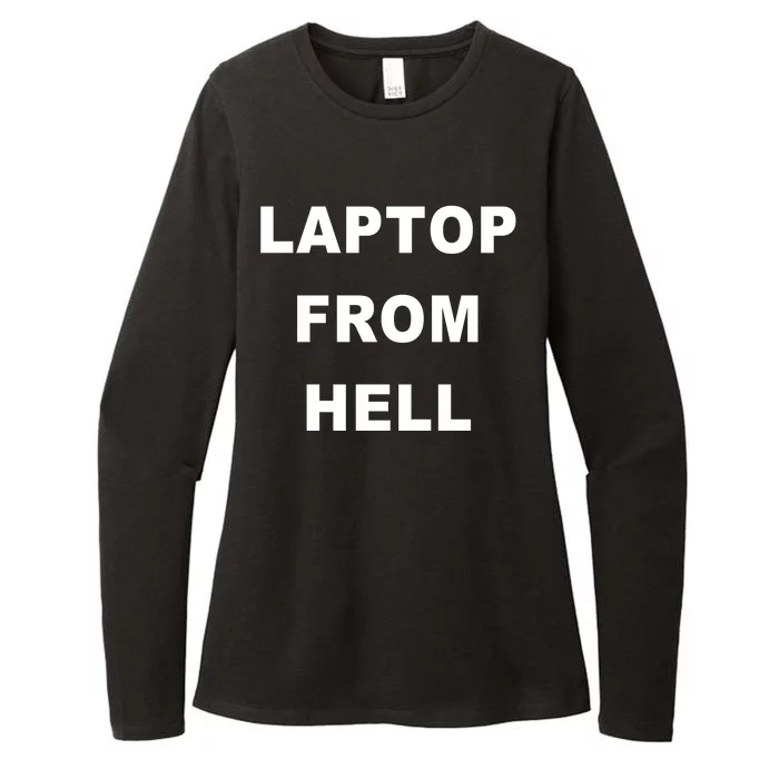 Anti Biden Pro Trump Laptop From Hell Womens CVC Long Sleeve Shirt