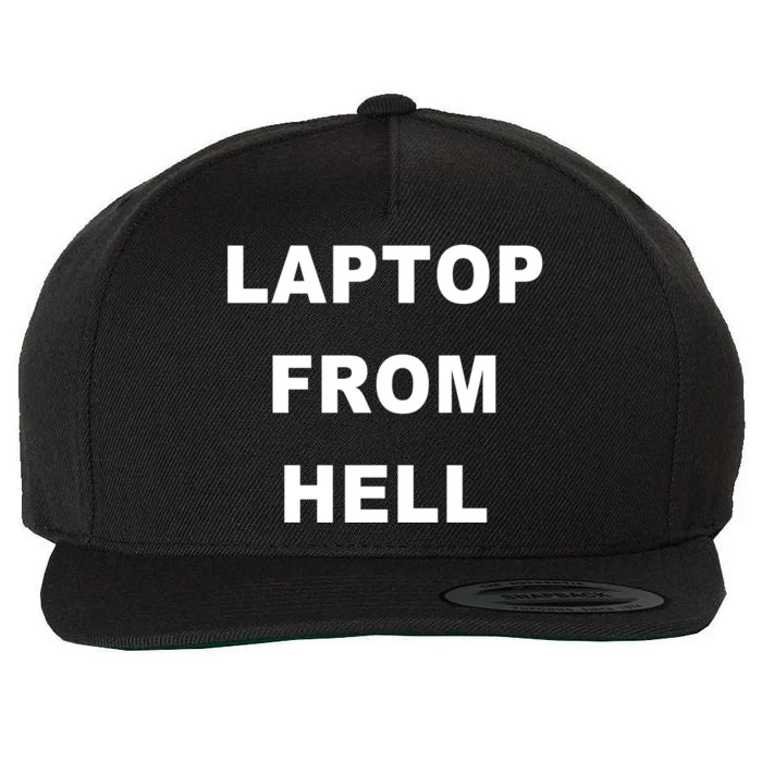 Anti Biden Pro Trump Laptop From Hell Wool Snapback Cap