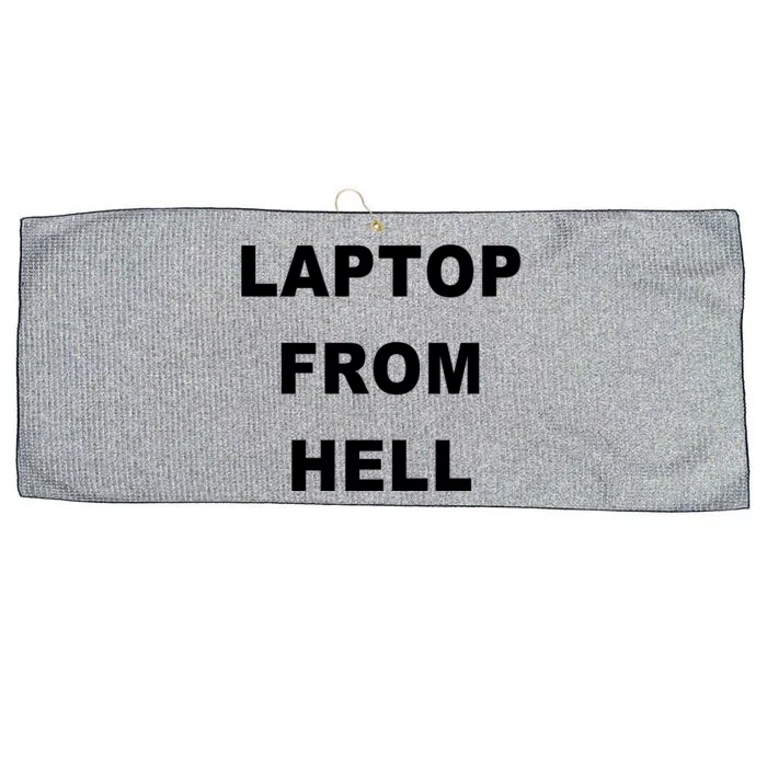 Anti Biden Pro Trump Laptop From Hell Large Microfiber Waffle Golf Towel