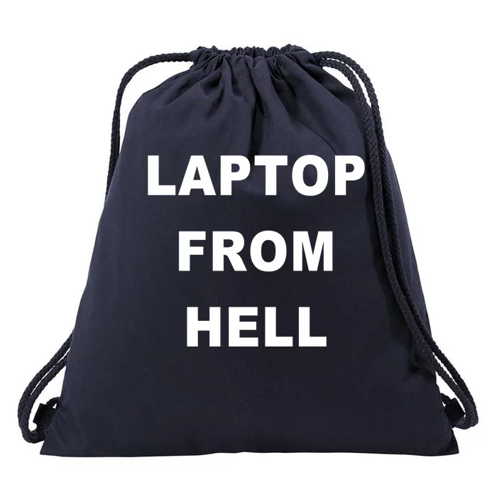 Anti Biden Pro Trump Laptop From Hell Drawstring Bag