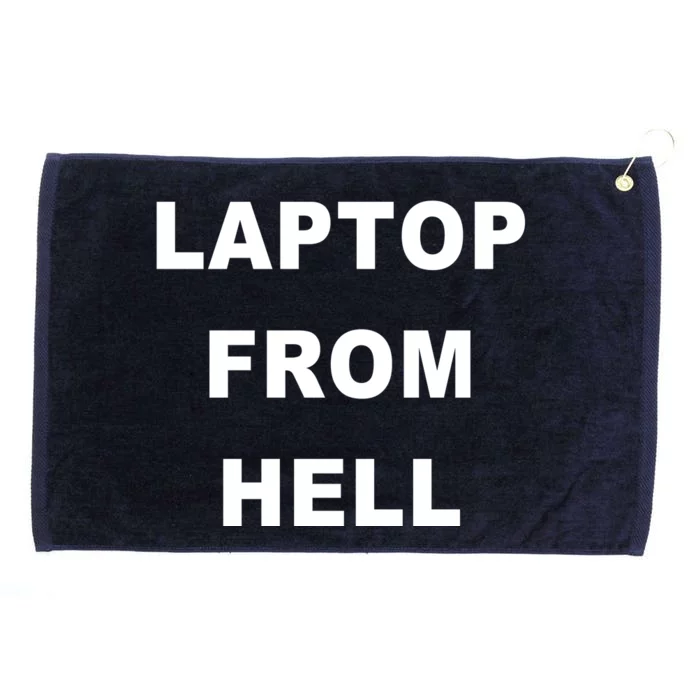 Anti Biden Pro Trump Laptop From Hell Grommeted Golf Towel