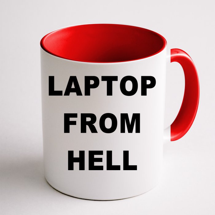 Anti Biden Pro Trump Laptop From Hell Front & Back Coffee Mug