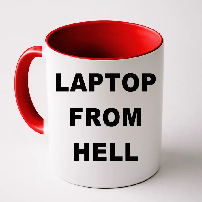 Anti Biden Pro Trump Laptop From Hell Front & Back Coffee Mug