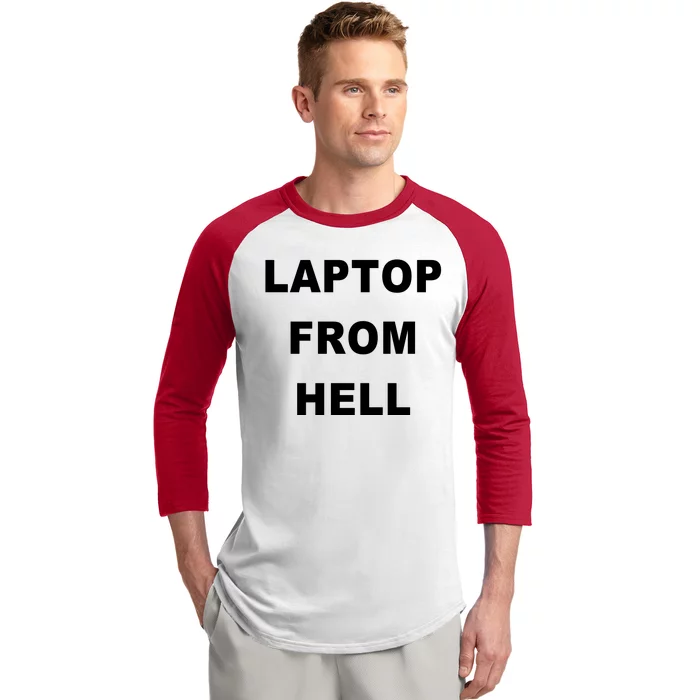 Anti Biden Pro Trump Laptop From Hell Baseball Sleeve Shirt