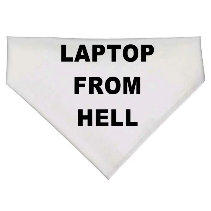 Anti Biden Pro Trump Laptop From Hell USA-Made Doggie Bandana