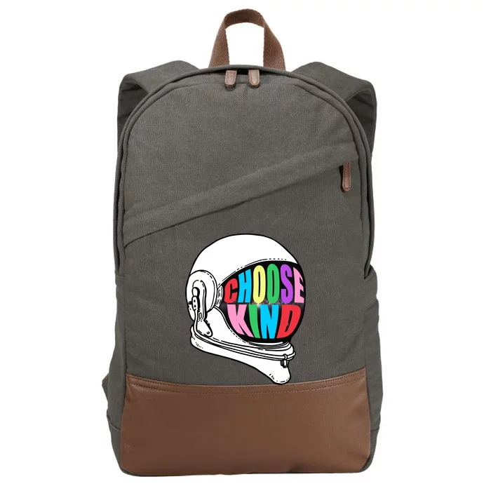 Anti-Bullying Choose Kind Astronaut Helmet Cotton Canvas Backpack