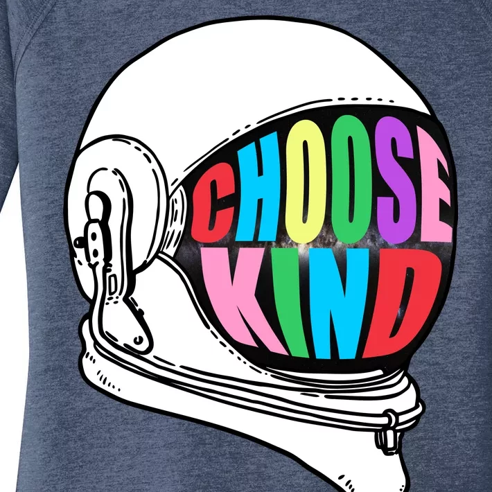 Anti-Bullying Choose Kind Astronaut Helmet Women's Perfect Tri Tunic Long Sleeve Shirt