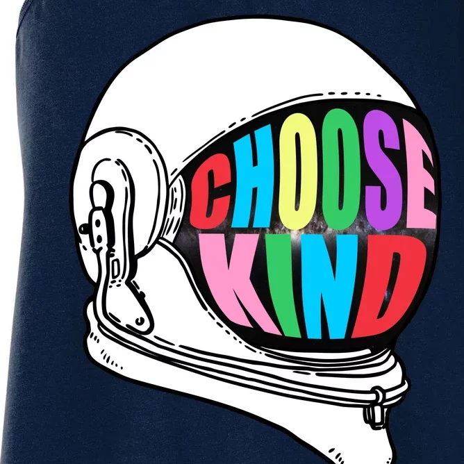 Anti-Bullying Choose Kind Astronaut Helmet Women's Racerback Tank