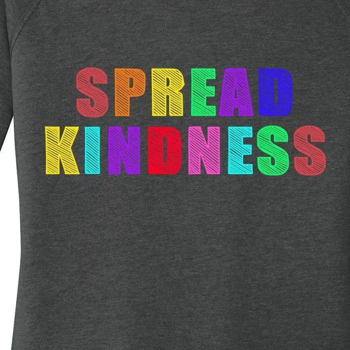 Anti-Bullying Spread Kindness Love Peace Women's Perfect Tri Tunic Long Sleeve Shirt