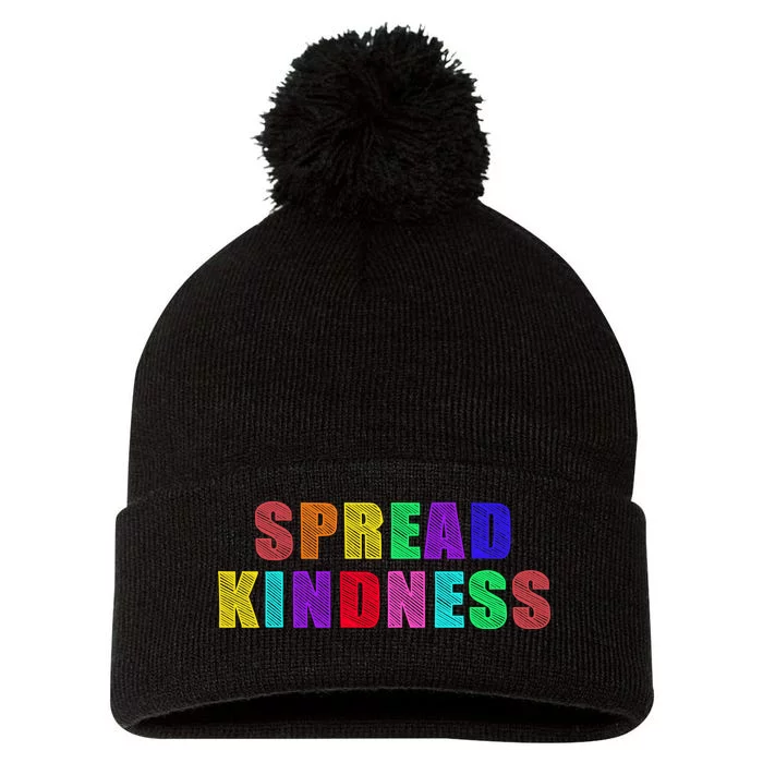 Anti-Bullying Spread Kindness Love Peace Pom Pom 12in Knit Beanie