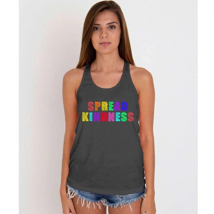 Anti-Bullying Spread Kindness Love Peace Women's Knotted Racerback Tank