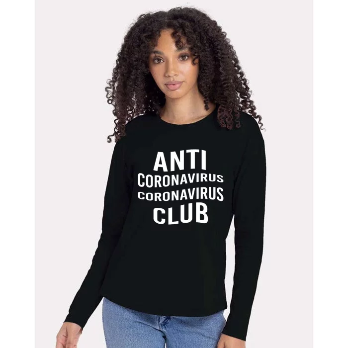 Anti Coronavirus Coronavirus Club Womens Cotton Relaxed Long Sleeve T-Shirt