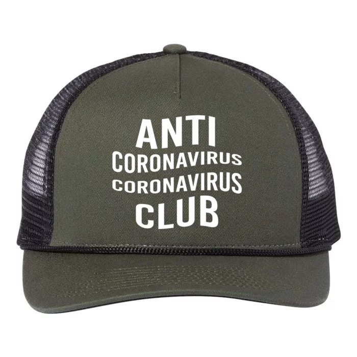 Anti Coronavirus Coronavirus Club Retro Rope Trucker Hat Cap