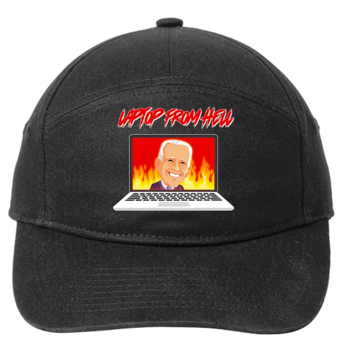 Anti Joe Biden Laptop From Hell 7-Panel Snapback Hat