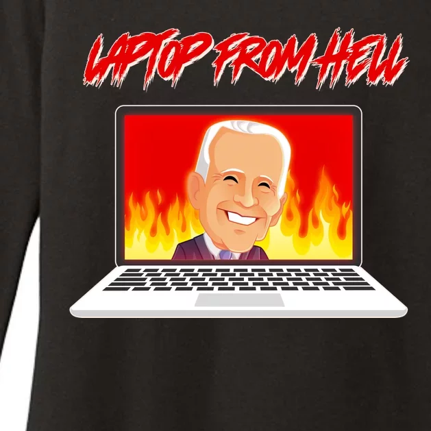 Anti Joe Biden Laptop From Hell Womens CVC Long Sleeve Shirt