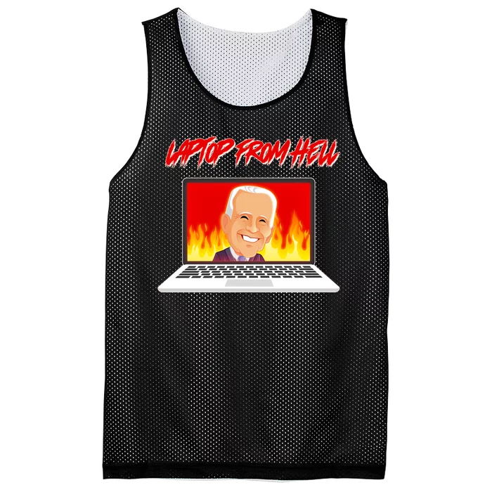 Anti Joe Biden Laptop From Hell Mesh Reversible Basketball Jersey Tank