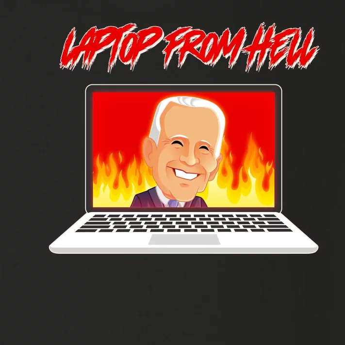 Anti Joe Biden Laptop From Hell Toddler Long Sleeve Shirt