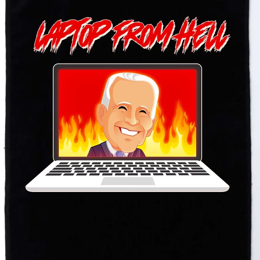 Anti Joe Biden Laptop From Hell Platinum Collection Golf Towel