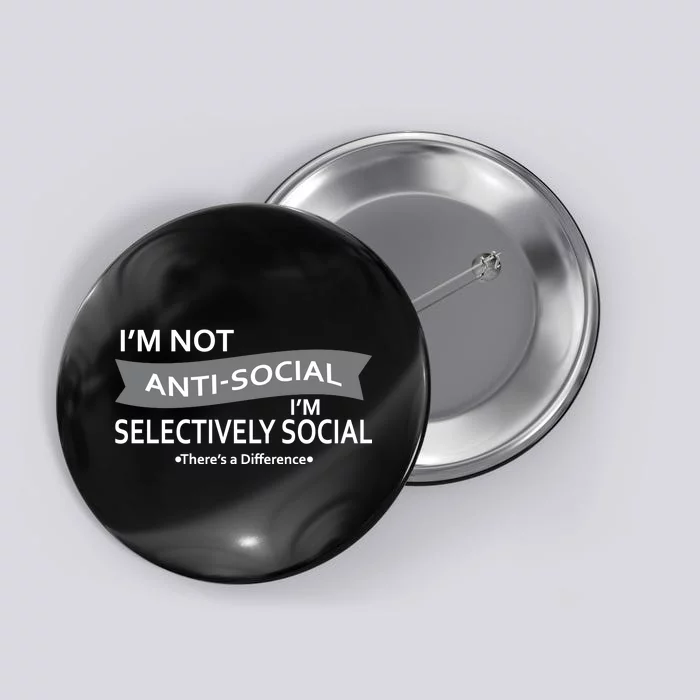 Anti-Social Funny Sarcastic Meme Button