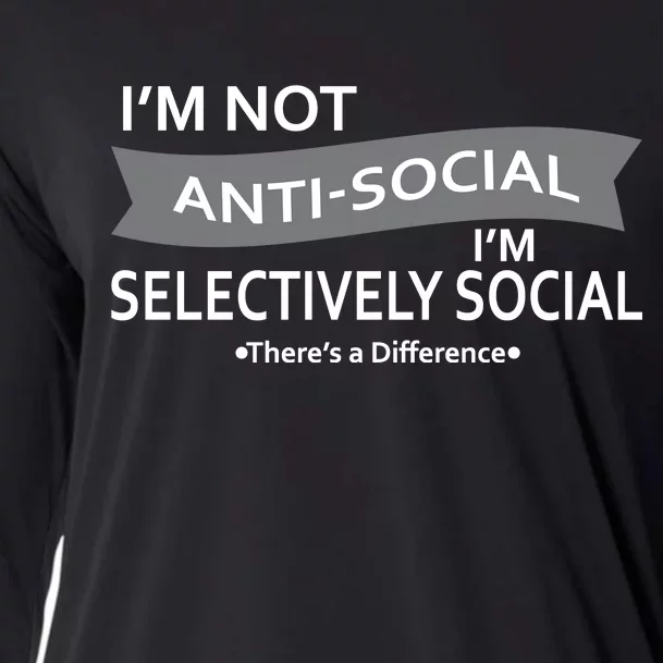 Anti-Social Funny Sarcastic Meme Cooling Performance Long Sleeve Crew