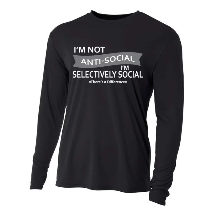 Anti-Social Funny Sarcastic Meme Cooling Performance Long Sleeve Crew